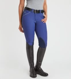 Piper Evolution Breeches Knee Patch -Equestrian Clothing piper evolution kp saphire aquamarine front 33063 smartpak 95684.1665607488