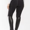 Piper Evolution Mid Rise Breeches Knee Patch -Equestrian Clothing piper evolution mr kp black.wh back 33430 smartpak 21418.1679011327