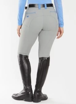 Piper Evolution Mid Rise Breeches Knee Patch -Equestrian Clothing piper evolution mr kp greyperi back 33430 smartpak 78555.1679011354