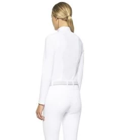 Cavalleria Toscana Poplin Bib Competition LS Polo 16 Cavalleria Toscana Poplin Bib Competition LS Polo -Equestrian Clothing poplin bib jersey comp polo LS white back POD256 JE022 0001 CT 31758.1655842573