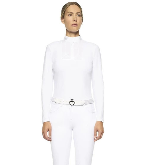 Cavalleria Toscana Poplin Bib Competition LS Polo 3 Cavalleria Toscana Poplin Bib Competition LS Polo