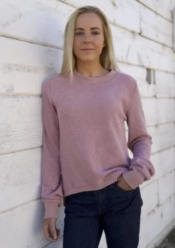 Kimes Ranch Portales Thermal Crew -Equestrian Clothing portales thermal crew wine front PORTALES kimes 79520.1636754876