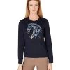 Vestrum Procida Horse Sweatshirt -Equestrian Clothing procida horse sweater navy front W6722 65038 00079 vestrum 53495.1681613472