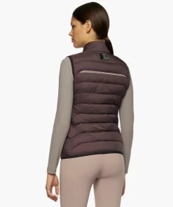 Cavalleria Toscana Team Puffer Vest -Equestrian Clothing puffer vest burgundy back GLD266 NY092 3A00 CT 35544.1660260831