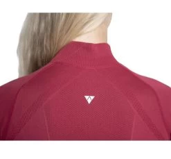 Anique Signature Sun Shirt -Equestrian Clothing quarter zip sun shirt ruby back shoulder anique 31424.1639166536