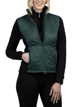 Kastel Denmark Quilted Front Jacket -Equestrian Clothing quilted jacket forest front JQKFOR kastel 19371.1663290894