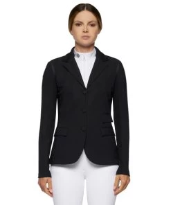 Cavalleria Toscana R-EVO Jersey Tech Knit Show Jacket -Equestrian Clothing r evo lt tech knit jacket black front GGD036 JC019 9999 CT 94194.1641944219