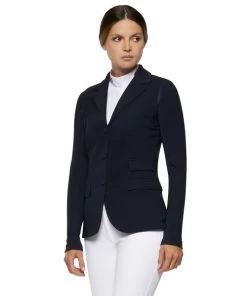 Cavalleria Toscana R-EVO Jersey Tech Knit Show Jacket -Equestrian Clothing r evo lt tech knit jacket navy front GGD036 JC019 7901 CT 76115.1641944216