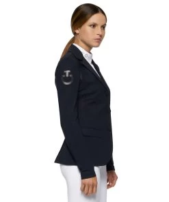Cavalleria Toscana R-EVO Jersey Tech Knit Show Jacket -Equestrian Clothing r evo lt tech knit jacket navy side GGD036 JC019 7901 CT 61652.1641944225