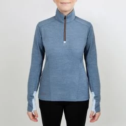 Irideon Women's Radiant Half Zip -Equestrian Clothing radiant 1 2 zip cozy top blueprint front 30 7101 BPT irideon 02981.1666227234