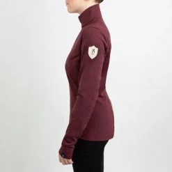 Irideon Women's Radiant Half Zip -Equestrian Clothing radiant 1 2 zip cozy top henna side 30 7101 HNA irideon 30057.1666227142