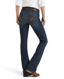Ariat REAL Mid Rise Boot Cut Amora Jean -Equestrian Clothing real boot cut amora pasadena back 10043148 ariat 91388.1675820895