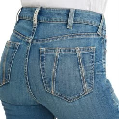 Ariat REAL High Rise Boot Cut Charlee Jean -Equestrian Clothing real boot cut charlee delaware pocket detail 10043211 ariat 06024.1675819854