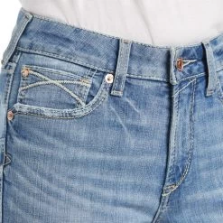 Ariat REAL High Rise Felicity Bootcut Jean -Equestrian Clothing real hi rise bc felicity colorado front detail 10041114 ariat 61811.1662679768