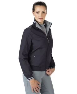 HKM Reverse Blouson Jacket -Equestrian Clothing reverse blouseon jacket dark blue side hkm 82411.1651779803