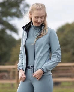 HKM Reverse Blouson Jacket -Equestrian Clothing reverse blouson jacket dark blue sage rider 13135 6955 hkm 15731.1651779807