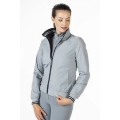 HKM Reverse Blouson Jacket -Equestrian Clothing reverse blouson jacket dark blue sage sage front 13135 6955 hkm 18389.1651779794
