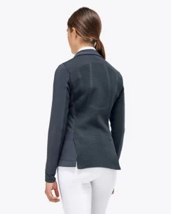 Cavalleria Toscana REVO Lite Tech Zip Jacket -Equestrian Clothing revo lite tech zip blue grey back GGD037 JC019 8B00 cavalleria toscana 52124.1659742564