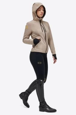 RG Hooded Softshell Jacket -Equestrian Clothing rg hood jacket hazelnut side SSW001 JS005 1005 riders gene 51769.1686191313