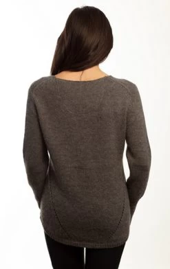 Goode Rider RIDE Sweater -Equestrian Clothing ride sweater heather charcoal back 19037 3758 goode rider 99890.1665773755