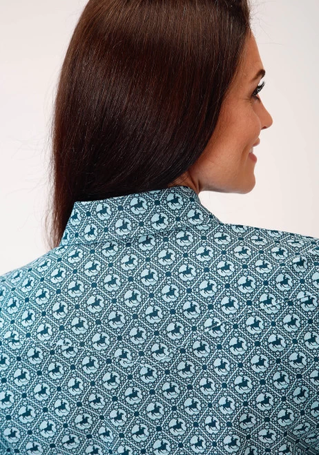 Roper Rider Tile Print Long Sleeve Shirt 4 Roper Rider Tile Print Long Sleeve Shirt - Image 2