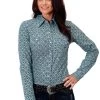 Roper Rider Tile Print Long Sleeve Shirt