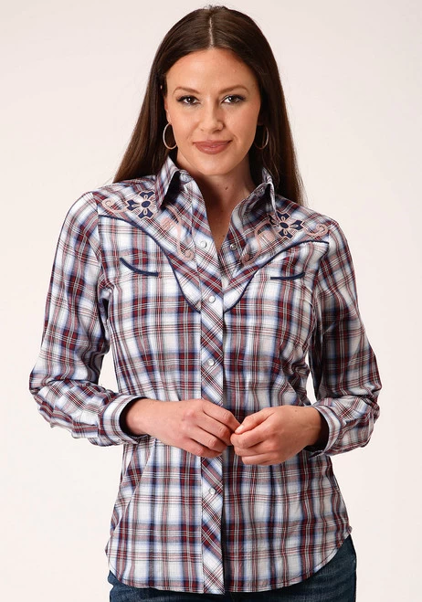 Roper Plaid Embroidered Yoke Shirt 5 Roper Plaid Embroidered Yoke Shirt - Image 3