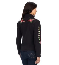 Ariat Rosas Team Softshell Jacket -Equestrian Clothing rosas team softshell black back 10042115 ariat 55961.1661622502