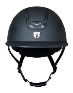 Tipperary Royal Wide Brim Equestrian Helmet -Equestrian Clothing royal wide brim helmet black front 9500W tipperary 96067.1574815598