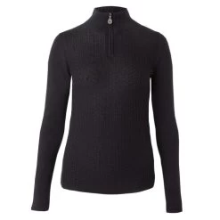 B Vertigo Ruth 1/4 Zip Sweater -Equestrian Clothing ruth sweater navy front 33546 VDB b vertigo 35746.1667873942