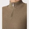 B Vertigo Ruth 1/4 Zip Sweater -Equestrian Clothing ruth sweater shiitake beige zipper 33546 SBE b vertigo 06065.1667873000