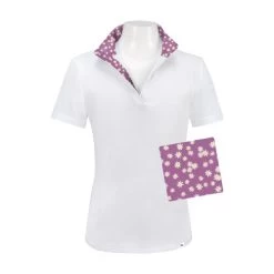 Girls RJ Classics Sadie 37.5 Show Shirt Short Sleeve -Equestrian Clothing sadie jr 37.5 show ss daisies front with swatch SD500QQ J rj classics 31625.1683825633