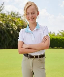 Girls RJ Classics Sadie 37.5 Show Shirt Short Sleeve -Equestrian Clothing sadie jr show shirt SS flamingo rider SD500SS J rj classics 30463.1683826329