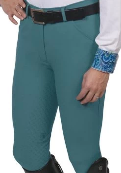 Romfh Sarafina Bling Breeches Full Grip -Equestrian Clothing sarafina bling full grip dark sea foam front 470690 romfh 51899.1653509299