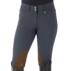 Romfh Sarafina Euro Breeches Knee Patch -Equestrian Clothing sarafina euro kp classic pewter 1 468455 romfh 92348.1665175353
