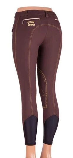 Sarm Hippique Aprica Knee Patch Breeches -Equestrian Clothing sarm hippique aprica knee patch breech back brown 28159 50118.1527290075