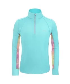 Girls RJ Classics Sienna Jr 37.5 Training Shirt -Equestrian Clothing sienna jr shirt angel blue tie dye front SNJ526A rj classics 55033.1638044098