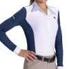 Romfh Signature Show Shirt Long Sleeve -Equestrian Clothing signature ls show shirt navy.wht detail 475106 romfh 73515.1684889010