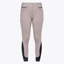 Cavalleria Toscana Silicone Logo Breeches Knee Grip -Equestrian Clothing silicone print ct breeches blush front PAD175 JE010 1A00 cavalleria toscana 89699.1659819170