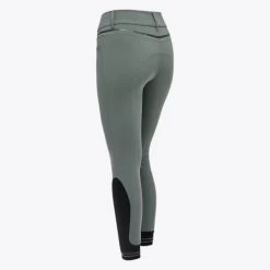 Cavalleria Toscana Silicone Logo Breeches Knee Grip -Equestrian Clothing silicone print ct breeches green back PAD175 JE010 5F00 cavalleria toscana 93195.1659818295