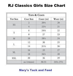 Girls RJ Classics Lyla Jr 37.5 Training Shirt -Equestrian Clothing size chart girls tops jackets rj classics 62230.1661366732