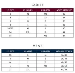 Men's Kingsland Kobe Tec7 Breeches Knee Grip -Equestrian Clothing size chart kingsland 52352.1657308002