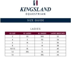 Kingsland Kenya R-Tec Breeches Full Grip -Equestrian Clothing size chart ladies kingsland 21916.1667064746