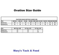 Ovation SoftFlex Classic Jod -Equestrian Clothing size guide softflex jod 470185 ovation 30490.1622926679