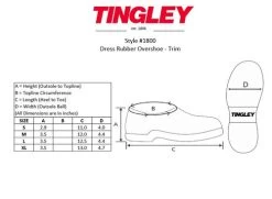 Tingley Weather Fashions Rubber Overshoes For Men 7 Tingley Weather Fashions Rubber Overshoes For Men -Equestrian Clothing size guide tingley 95459.1568064920