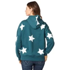 Wrangler Star Hoodie -Equestrian Clothing star hoodie blue back 112321239 wrangler 57000.1663721966