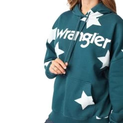 Wrangler Star Hoodie -Equestrian Clothing star hoodie blue detail 112321239 wrangler 93892.1663721975