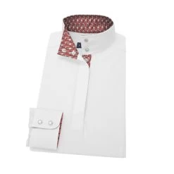 Essex Classics Talent Yarn Shirt Straight Collar -Equestrian Clothing straight collar LS horses coral 24W2 essex 26034.1660258698