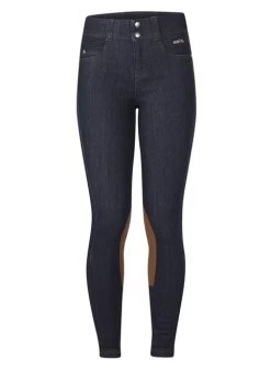 Kids Kerrits Stretch Denim Breeches Knee Patch -Equestrian Clothing stretch denim kp breech front 60551 kerrits 84036.1615676670