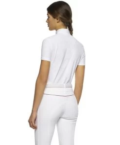 Cavalleria Toscana CT Team Red Stripe Polo -Equestrian Clothing team compet polo ss white back POD274 JE022 0001 CT 05728.1640128174